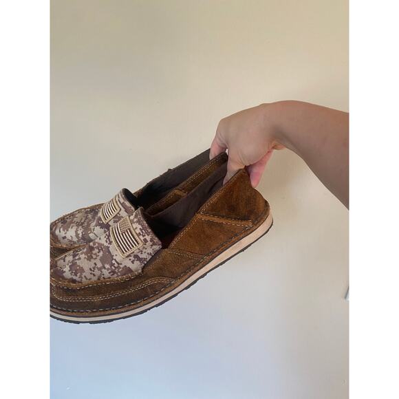 Womens Ariat Leather Cruiser Patriot Slip On Size 10 Camo - Picture 3 of 7